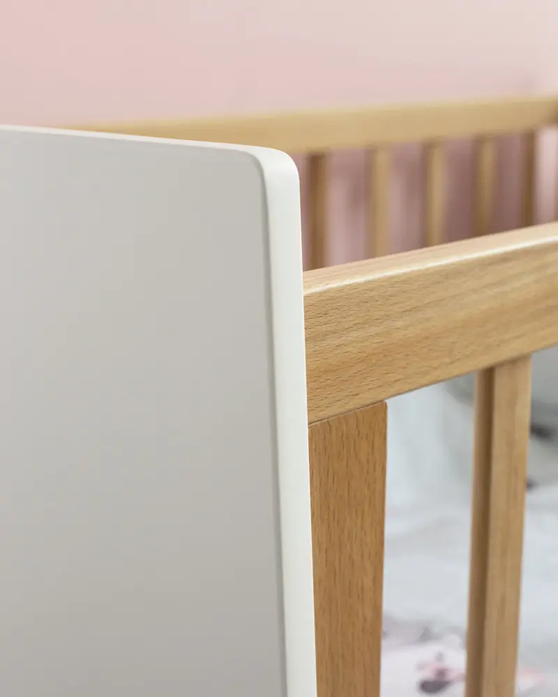 Кроватка-стол Mia белый/дерево (ANT)  