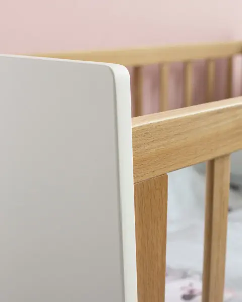 Кроватка-стол Mia белый/дерево (ANT)  