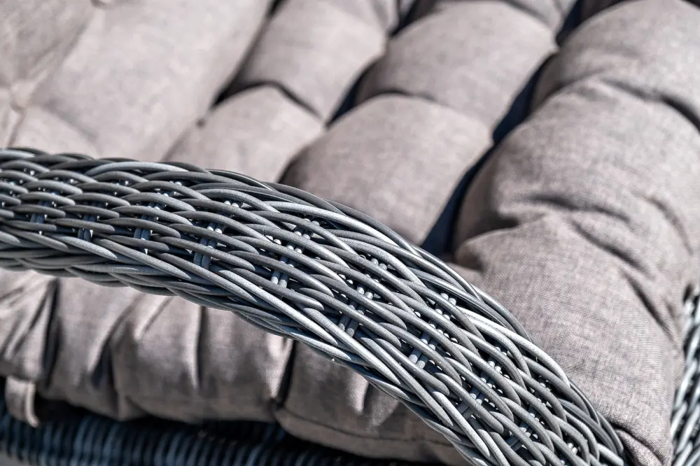 "Толедо" кресло плетеное с подушками, цвет графит (sis) | Интернет магазин Масса Мебель