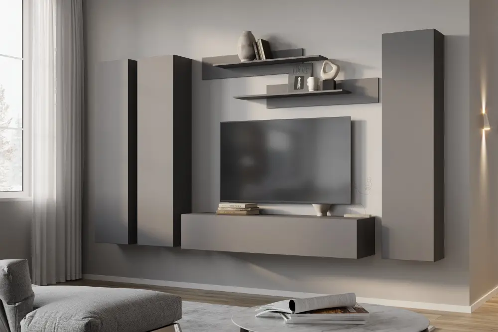 Шкаф навесной Point Т-40 Серый графит (NK) - интернет магазин Масса Мебель