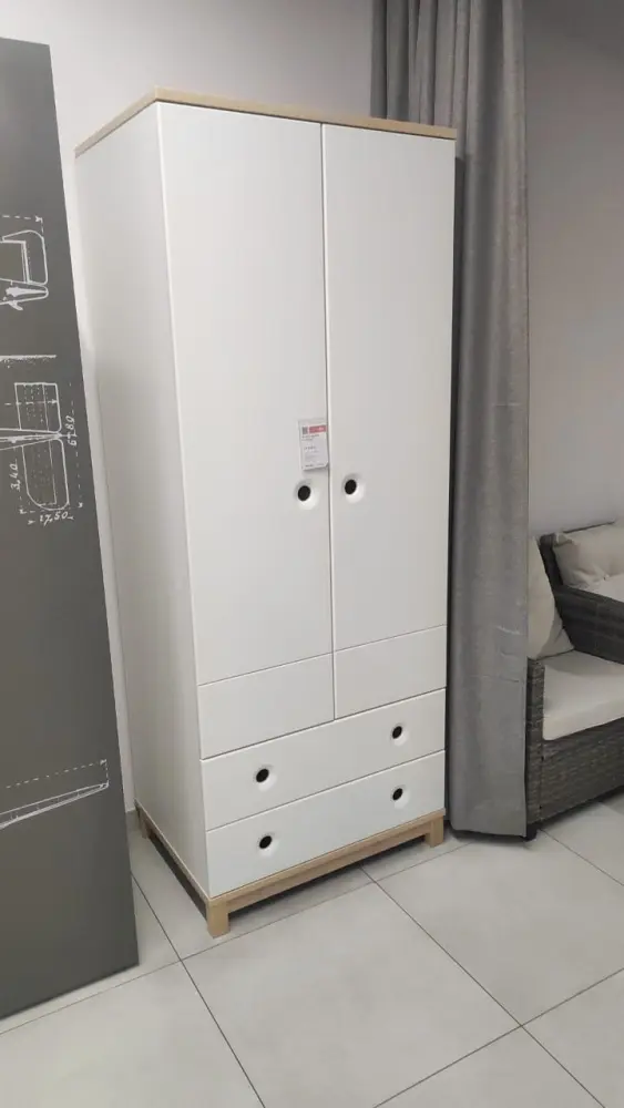 Шкаф двухстворчатый коллекция Робин Wood Лайт (POP) | Интернет магазин Масса Мебель