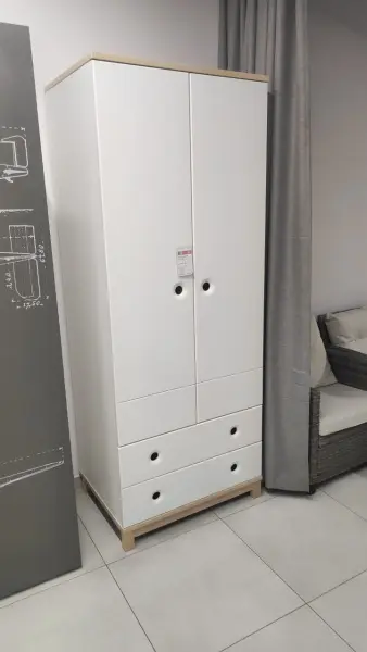 Шкаф двухстворчатый коллекция Робин Wood Лайт (POP) - интернет магазин Масса Мебель