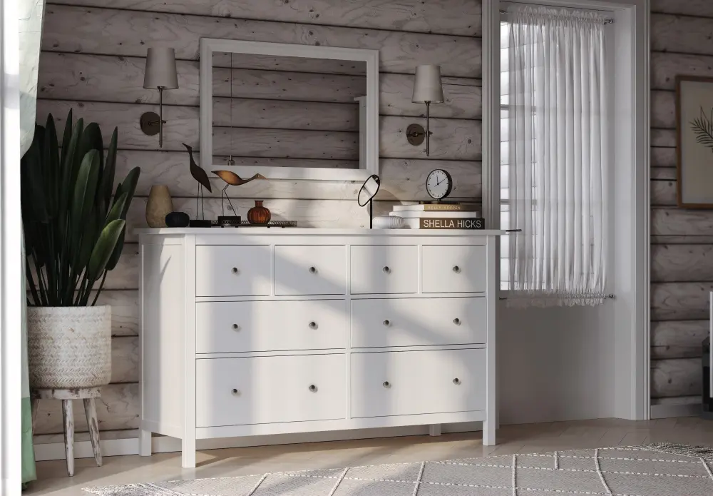 Комод 8 ящиков Кантри 08 белый (GL) снято | Интернет магазин Масса Мебель