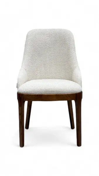 Стул мягкий Дейл Д-4 белый букле-каркас дуб, MASSA | Интернет магазин Масса Мебель