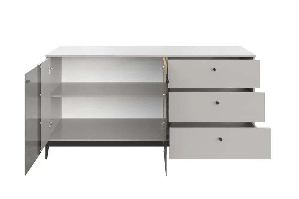 Комод НОРДИК КД-3 Холодный серый/Дуб Артизан (NK) | Интернет магазин Масса Мебель