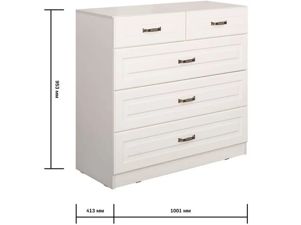 Комод Ливерпуль 10.103.01 белый ясень/ваниль (Mob) | Интернет магазин Масса Мебель