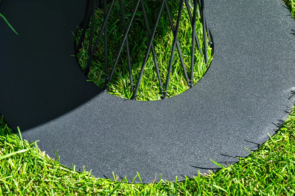 "Диего" обеденный стол из HPL круглый Ø100 см, цвет "серый гранит" (sis) | Интернет магазин Масса Мебель