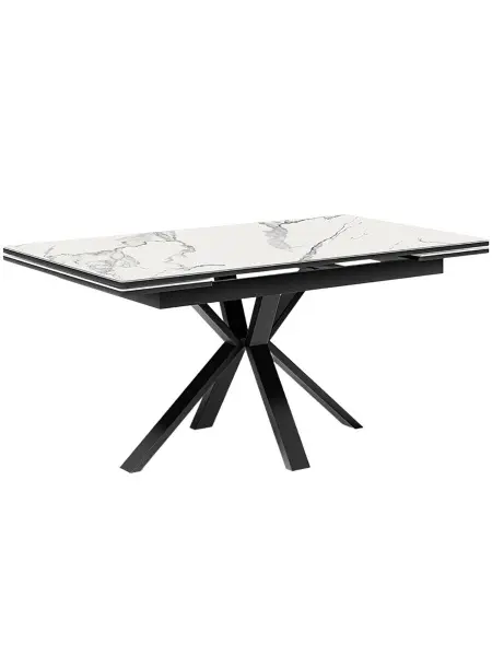 Стол обеденный раскладной Крона (Белый матовый)