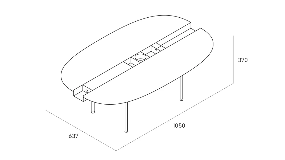 Between L Журнальный столик (Дуб)