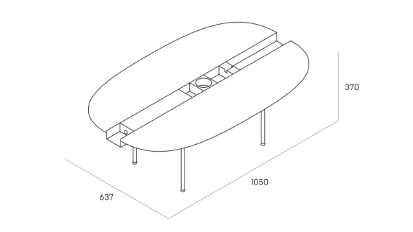 Between L Журнальный столик 2 (Черный)