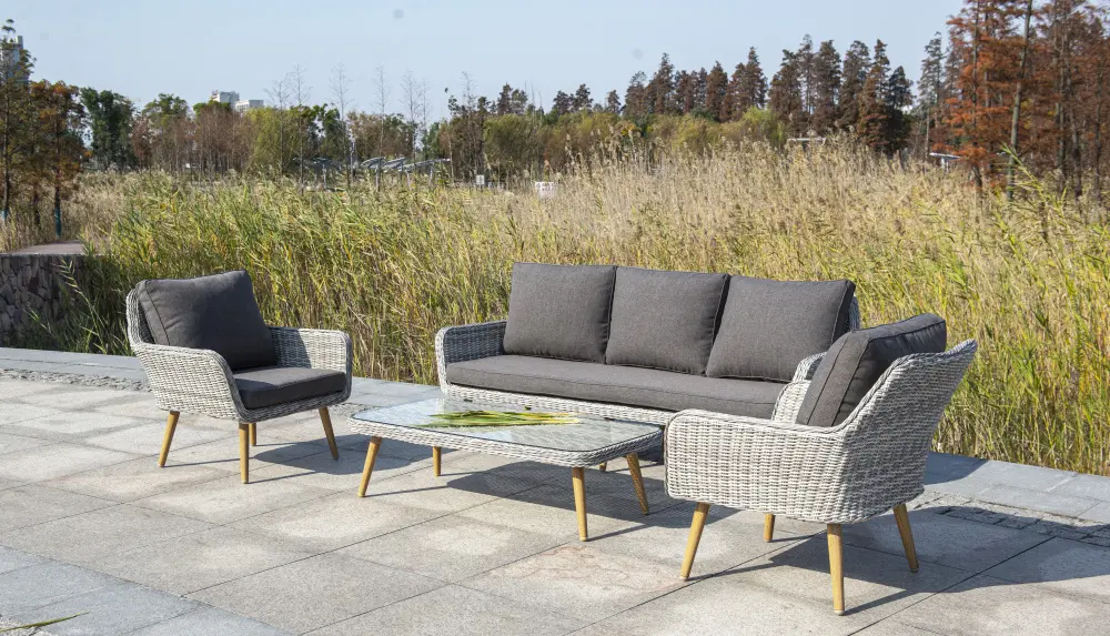 "Прованс" диван из искусственного ротанга трехместный, цвет бежевый (sis) | Интернет магазин Масса Мебель