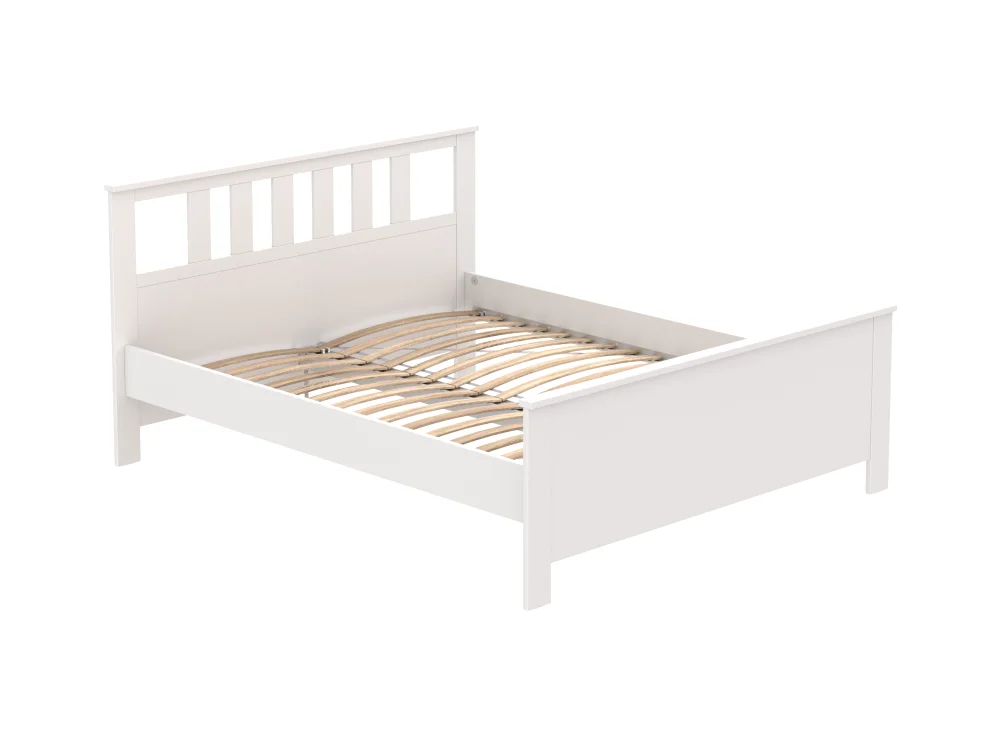 Кровать двуспальная Сага 140х200 белая (GL) - интернет магазин Масса Мебель