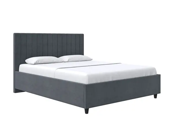 Кровать мягкая двуспальная Саманта 180х200 (MSS) (Серый)