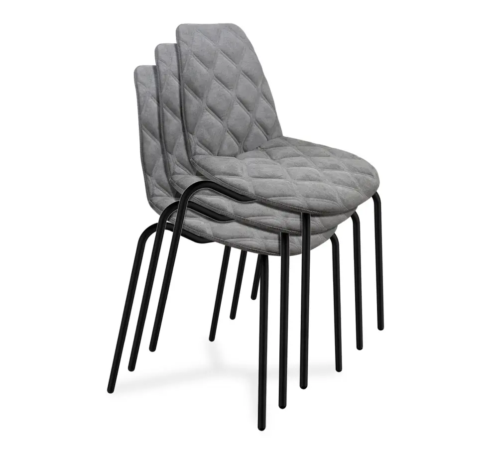 Стул мягкий SHT-ST29-C20/S130 HD серый туман / черный муар (SHF) - интернет магазин Масса Мебель