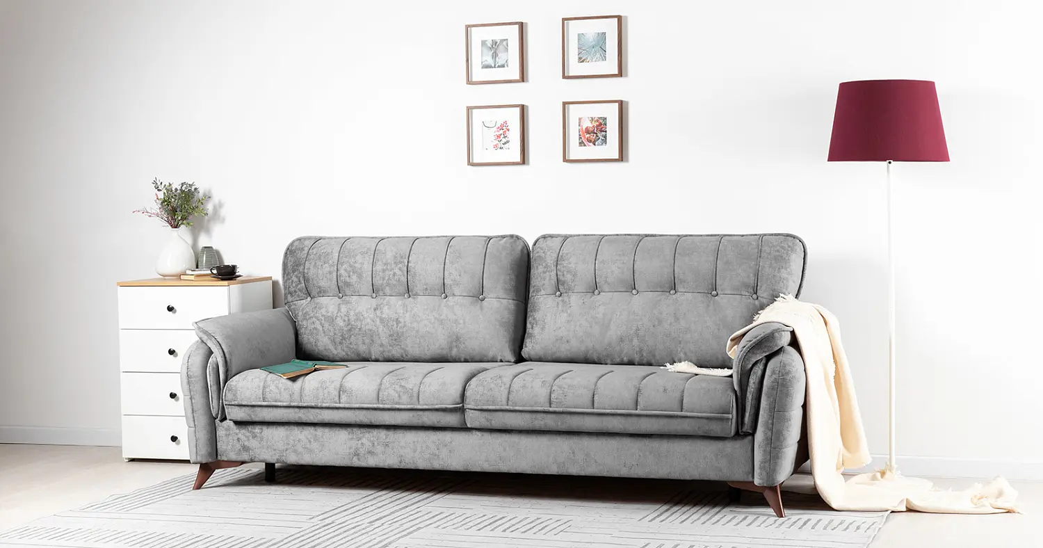 Диван прямой Дорис еврокнижка, велюр (NG)