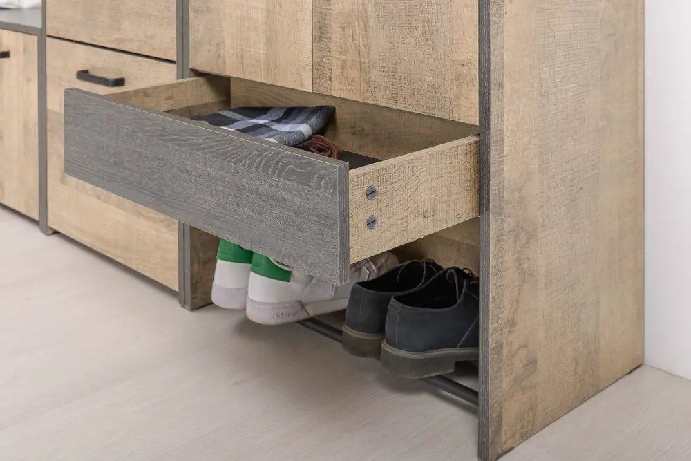 Комплект мебели в прихожую Трувор №1 Дуб Гранж Песочный/Интра (Mob) | Интернет магазин Масса Мебель