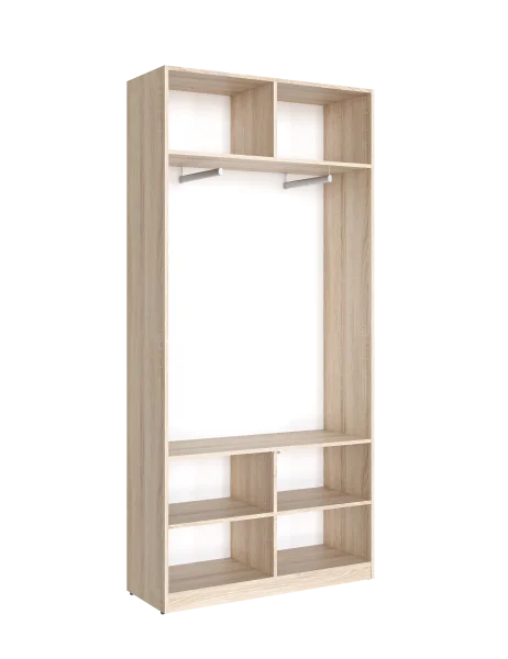 Шкаф распашной неглубокий 1000 (Бежевый/Белый)