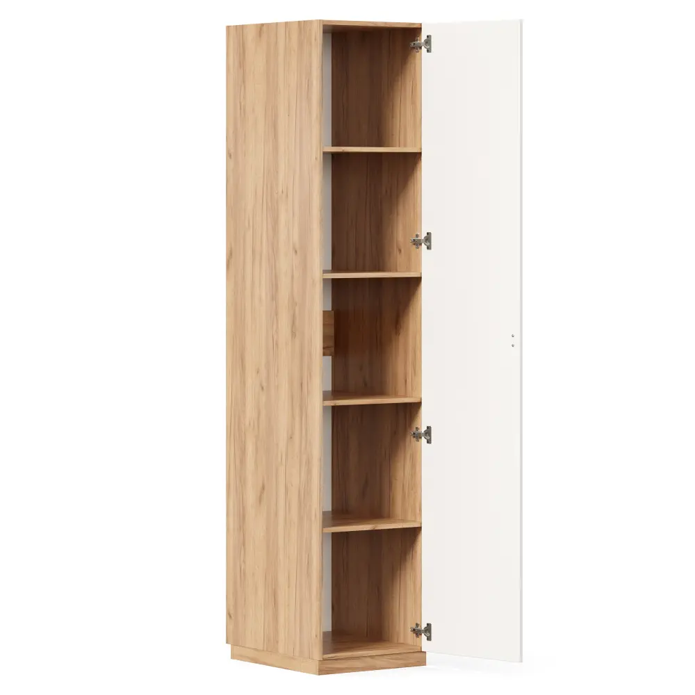 Шкаф одностворчатый Бари (Дуб Золотой/Белый) ЛД | Интернет магазин Масса Мебель