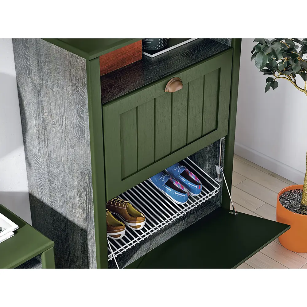 Комплект мебели в прихожую Прованс Зеленый дип (RAU) - интернет магазин Масса Мебель