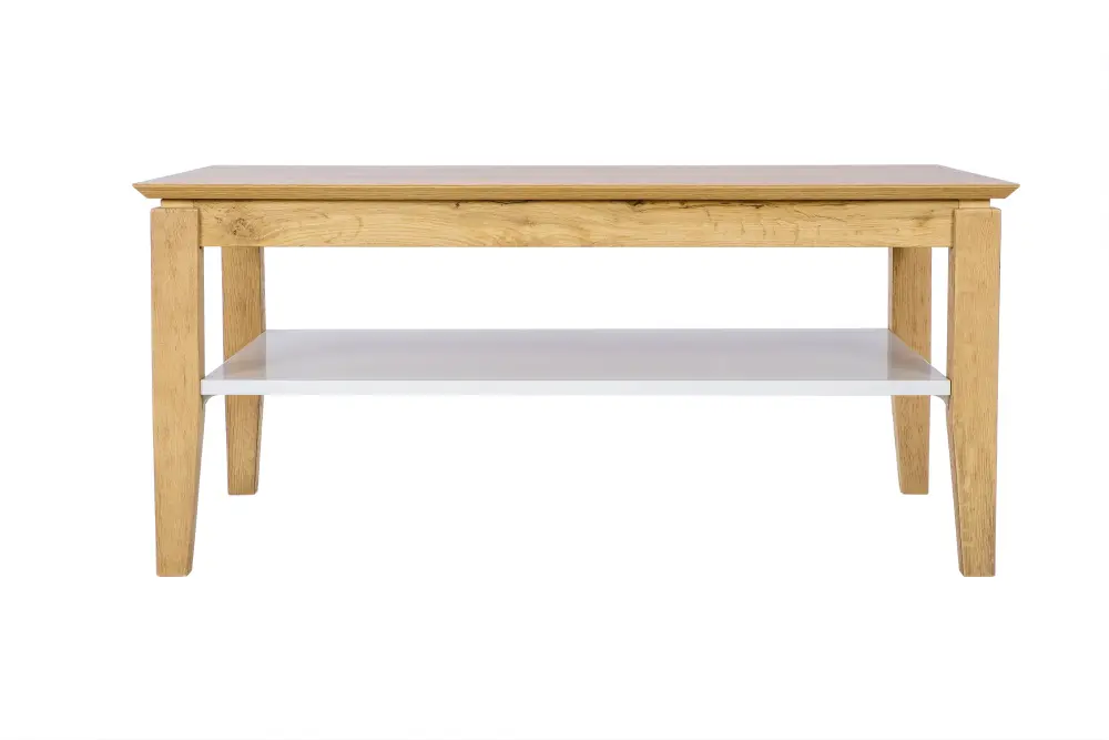 Стол журнальный Бари (Дуб Золотой/Белый) ЛД | Интернет магазин Масса Мебель