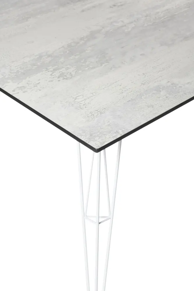 "Руссо" обеденный стол из HPL 150х80см, цвет светло-серый (sis) | Интернет магазин Масса Мебель