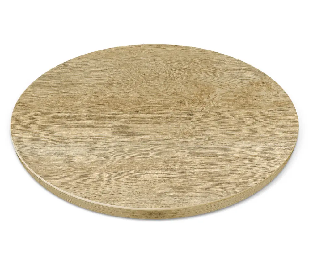 Стол обеденный круглый SHT-TU7-1/TT 60 ЛДСП корич.муар(цинк) / черный / дуб песочный (SHF) снято - интернет магазин Масса Мебель