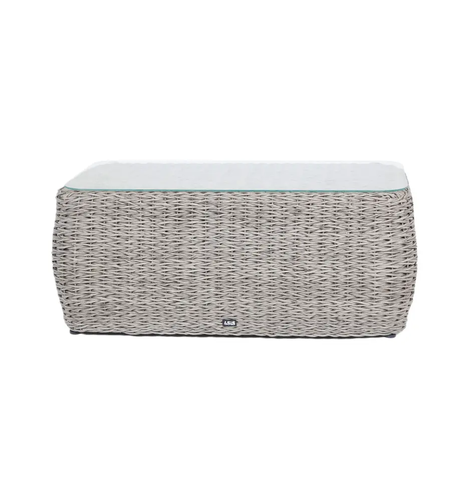 "Кальяри" журнальный столик из искусственного ротанга (гиацинт), цвет серый (sis) | Интернет магазин Масса Мебель