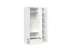 Шкаф трехстворчатый Сириус высота 220 см 3 двери и 1 ящик белый (GL) | Интернет магазин Масса Мебель