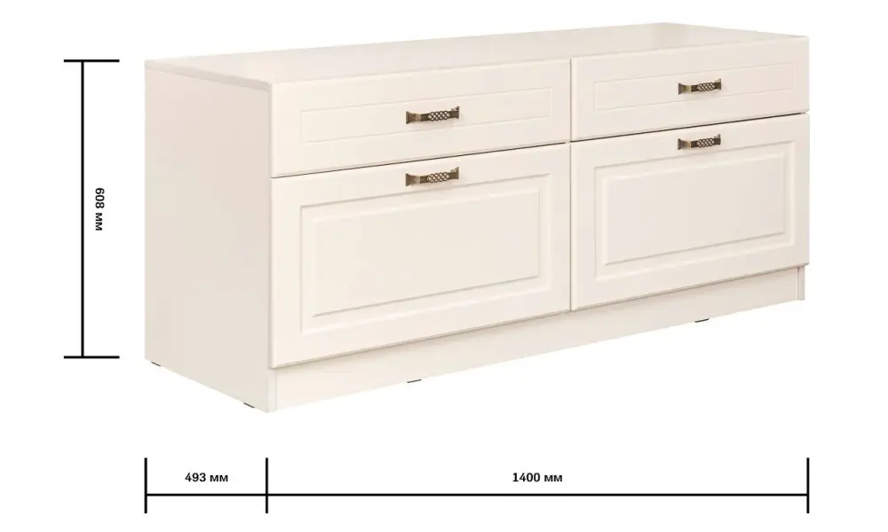 Тумба Ливерпуль белый ясень/ваниль (Mob) | Интернет магазин Масса Мебель