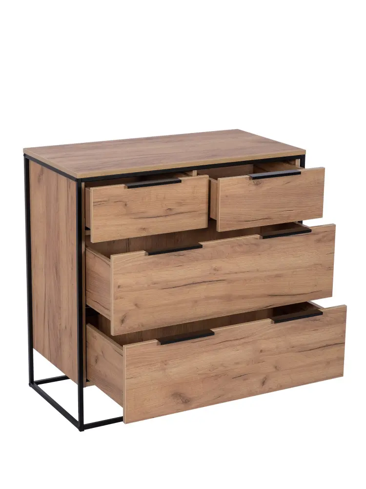 Комод Норд 890 с 4 ящиками (Дуб Золотой) ЛД - интернет магазин Масса Мебель