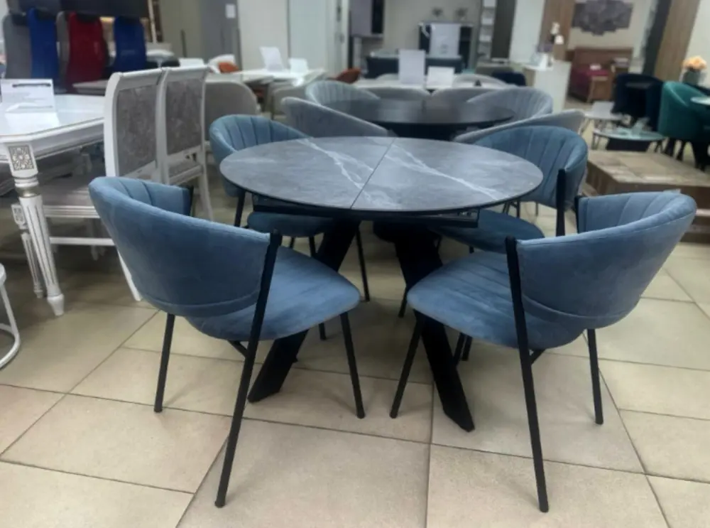 Стол обеденный раскладной Кельвин (Серая матовая)