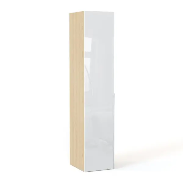 NEO Шкаф однодверный с полками 500х2460х580 белый глянец