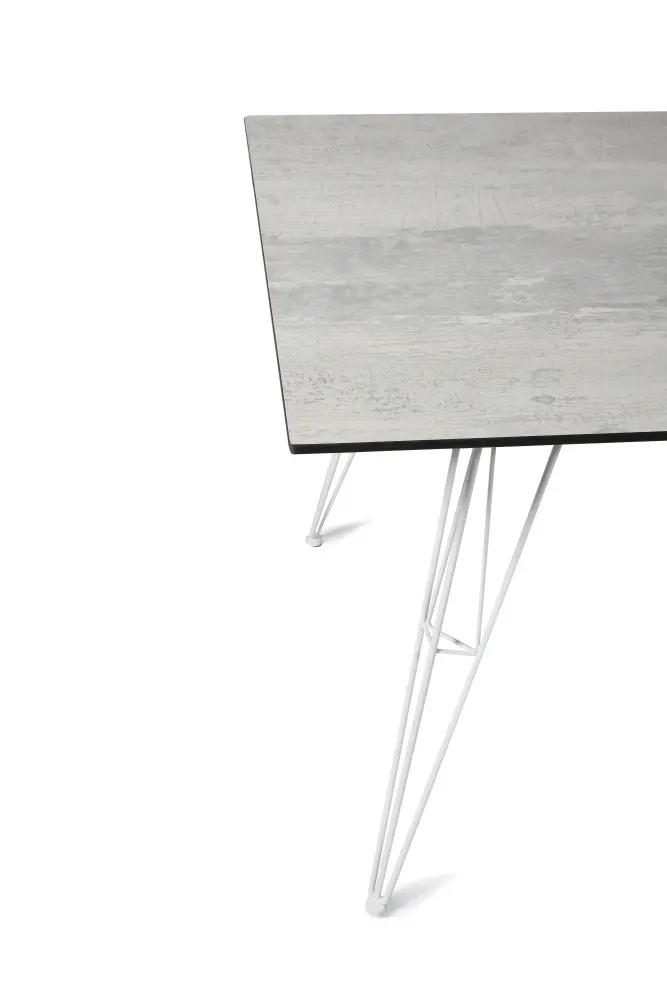 "Руссо" обеденный стол из HPL 150х80см, цвет светло-серый (sis) | Интернет магазин Масса Мебель