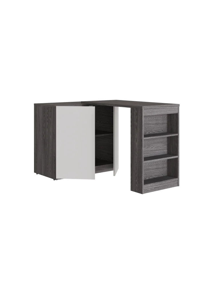 Стол-комод угловой левый (Черный)