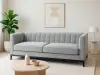 Диван прямой Фенди серый велюр (MAI) Выставочный образец | Интернет магазин Масса Мебель