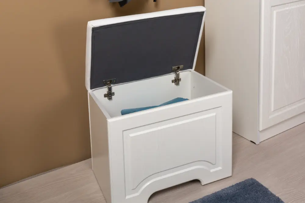 Пуф Ливерпуль 14.02  белый ясень/ваниль (Mob) | Интернет магазин Масса Мебель