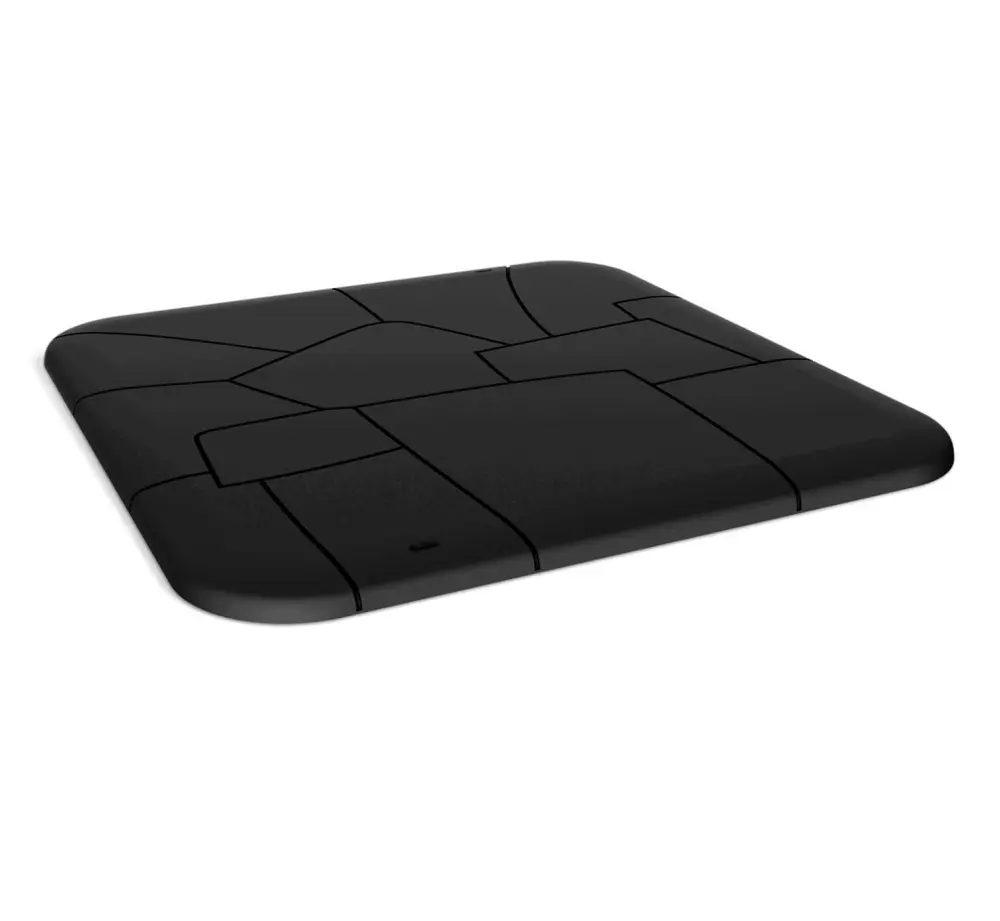 Стол пластиковый квадратный SHT-TU14/TТ 83/83 черный муар / золото / черный(SHF) - интернет магазин Масса Мебель