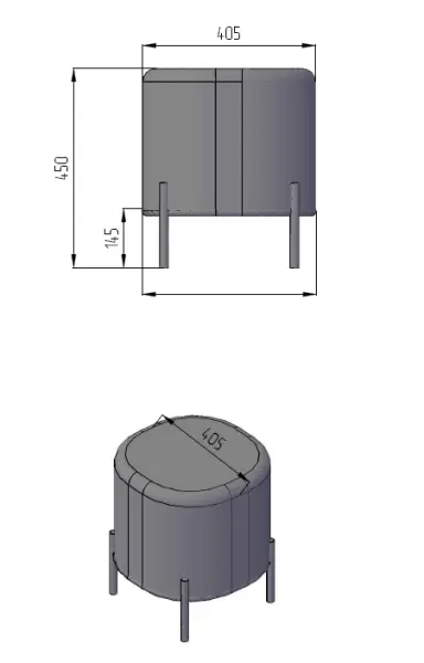 Пуф малый Gawaii (RHM) - интернет магазин Масса Мебель