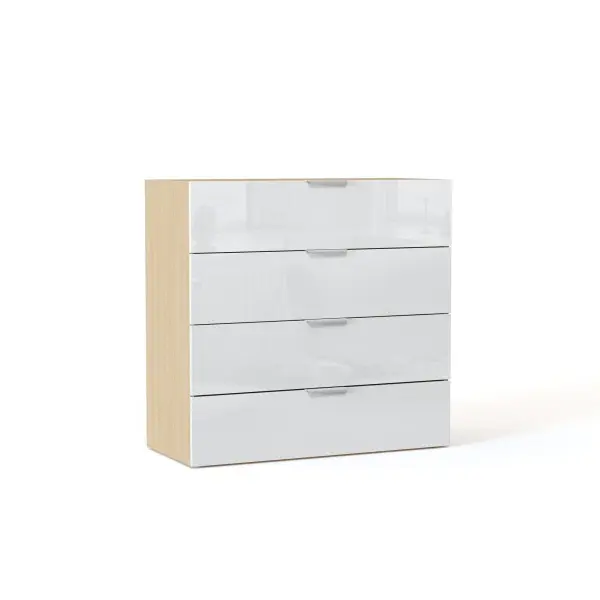 NEO Комод с 4-мя ящиками 1000х960х430 белый глянец