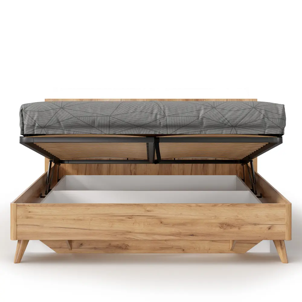 Кровать двуспальная 1600 Марта-2 с подъёмным механизмом (Дуб золотой) | Интернет магазин Масса Мебель