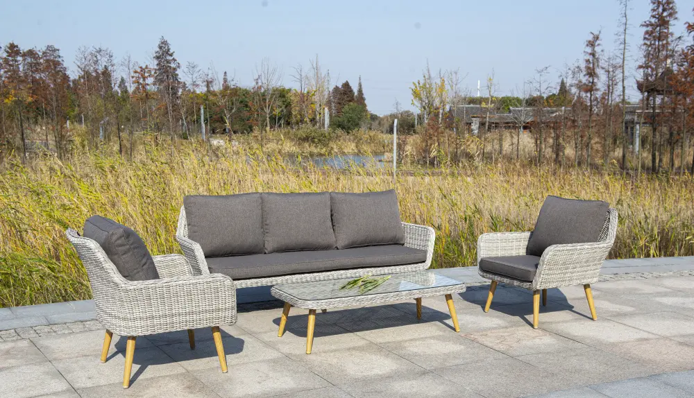 "Прованс" диван из искусственного ротанга трехместный, цвет бежевый (sis) | Интернет магазин Масса Мебель