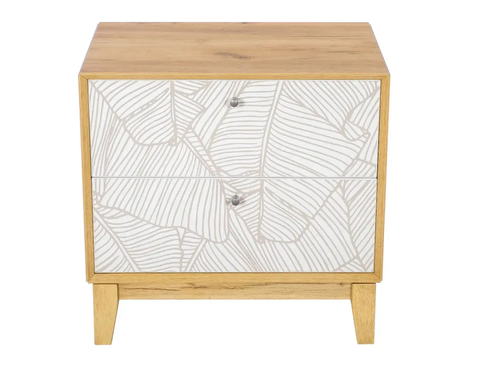 Тумба прикроватная Ройбен (Дуб золотой/Белый) ЛД | Интернет магазин Масса Мебель