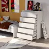 Комод Мальта белый 5 ящиков 80х121 (GL) | Интернет магазин Масса Мебель