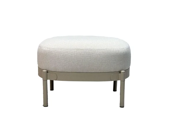 Пуф для ног Сэнди серая рогожка-ножки металл, MASSA - интернет магазин Масса Мебель