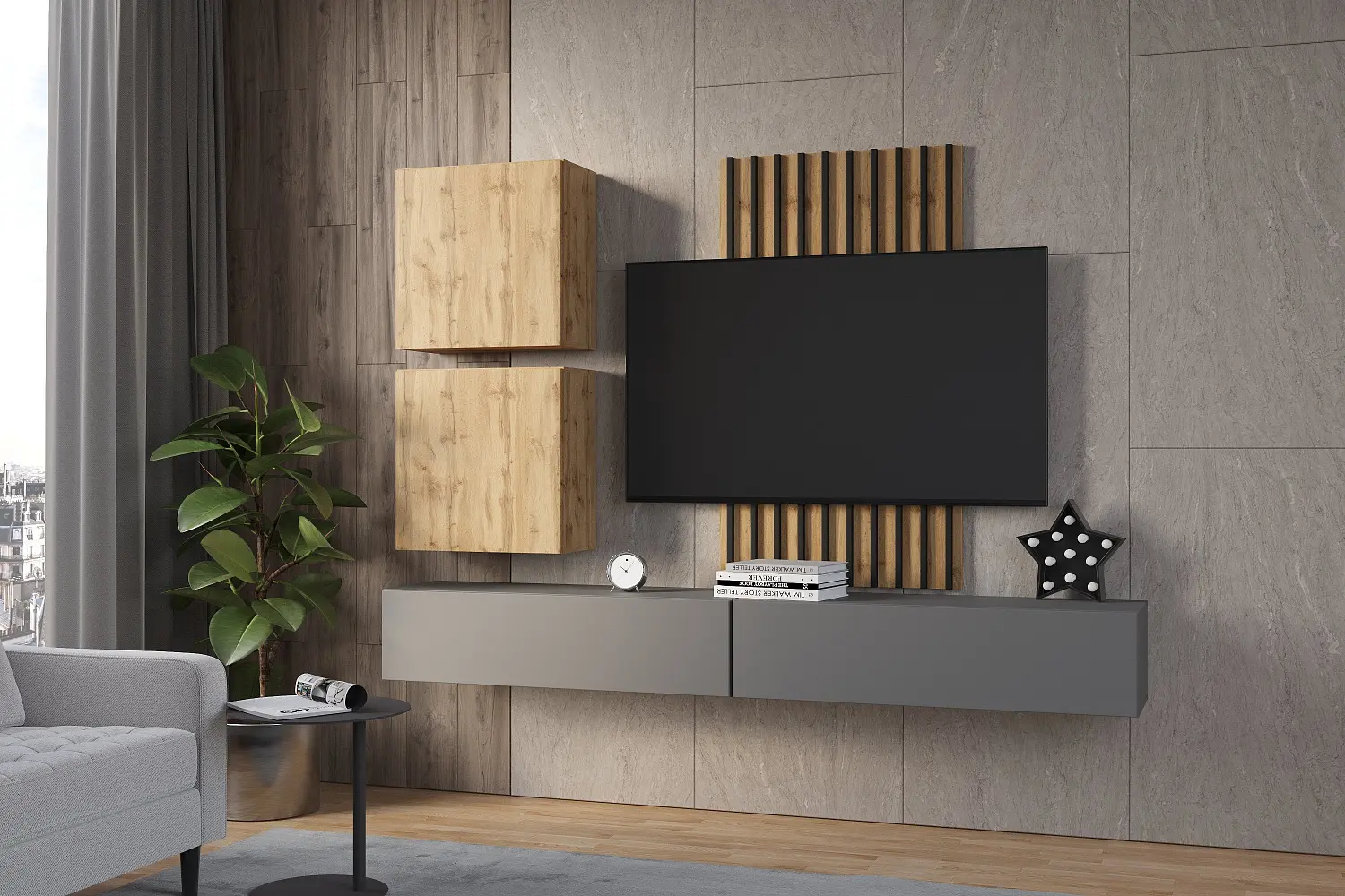 Шкаф навесной Point Т-60 Дуб вотан (NK)