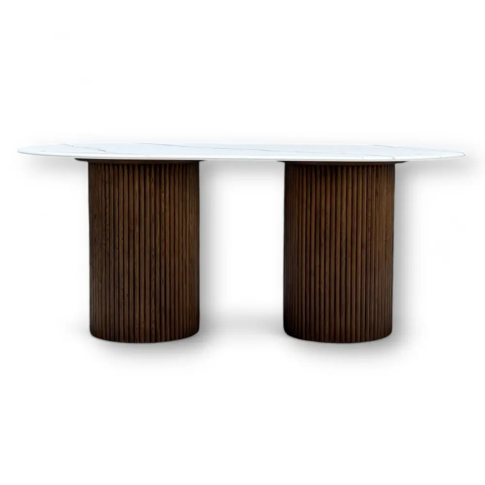 Стол обеденный овальный Рига Д-4 МДФ-дуб, MASSA 