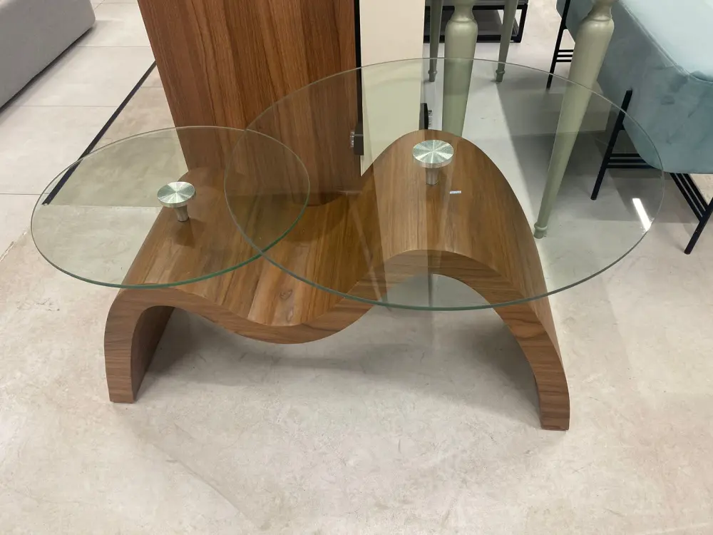 Кофейный столик Larex 630 мдф, стекло Турция | Интернет магазин Масса Мебель