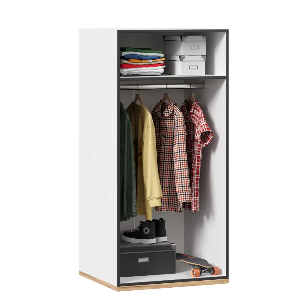 Шкаф для одежды для кровати-чердака Урбан (Дуб Золотой/Белый) ЛД | Интернет магазин Масса Мебель