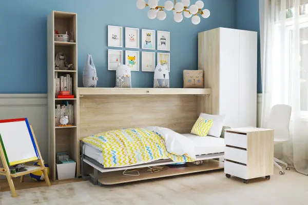 Тумба на колесиках (Бежевый/Белый)