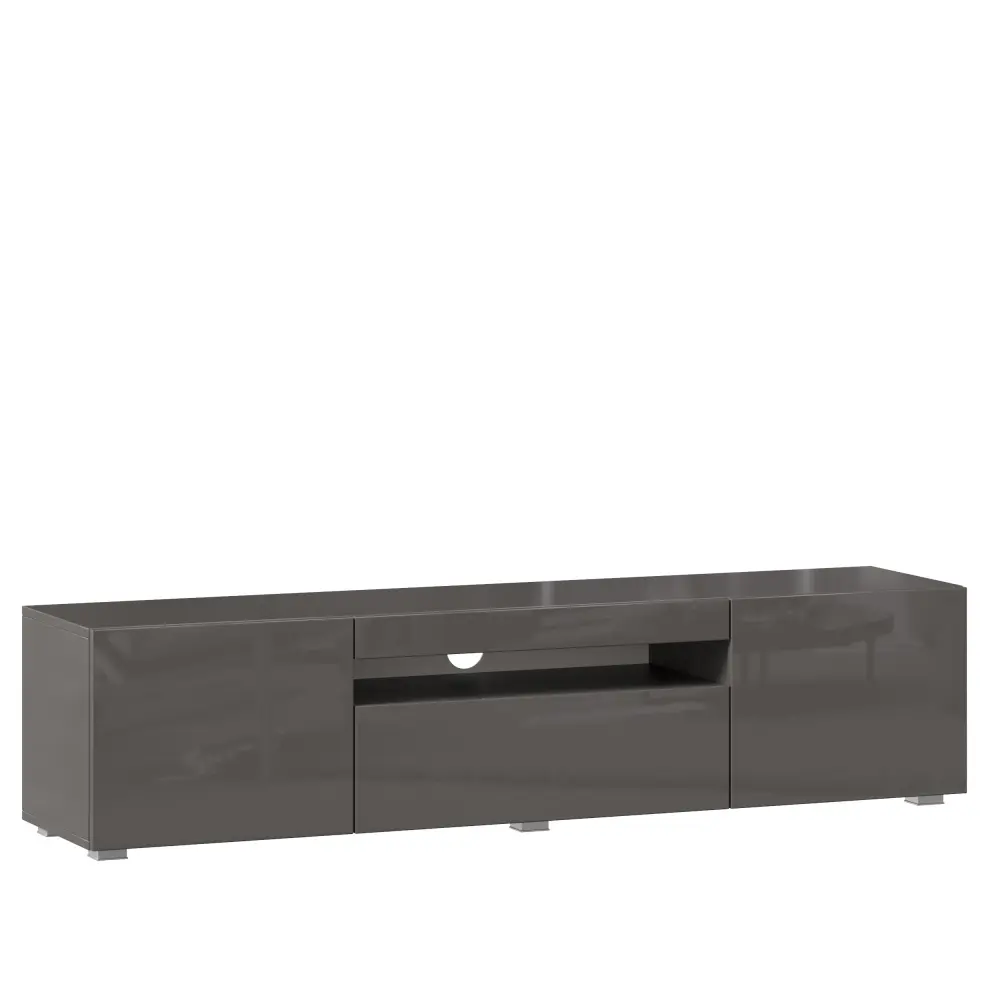 Бруклин Тумба под ТВ 1600 (Оникс Серый глянец) - интернет магазин Масса Мебель